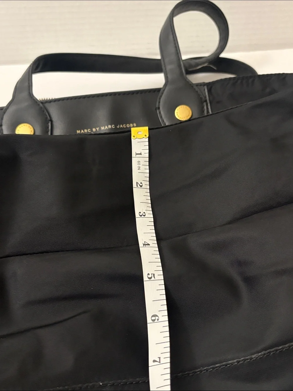 Marc by Marc Jacobs Black Nylon Preppy Baby Tote Bag Detachable Strap